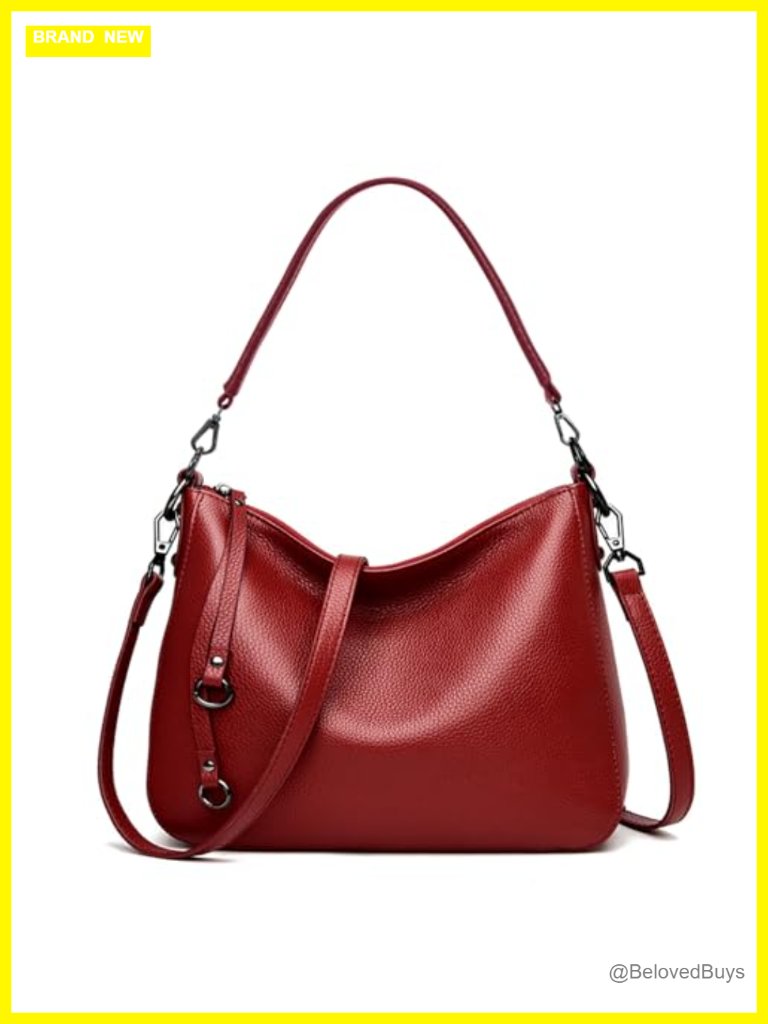 Genuine Leather Hobo Crossbody Bag Large Tote Shoulder Satchel
